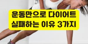 운동만으로 다이어트